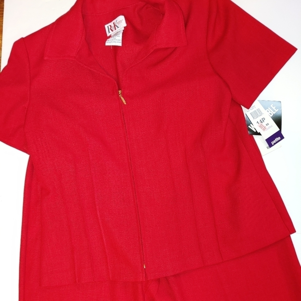 NWT R&K Red Pantsuit 14P